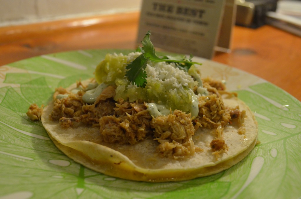 Chicken taco from Foxy Loxy in Savannah, Ga