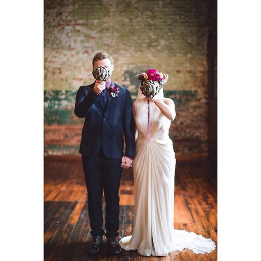 Venue: The Engine Room Gown: BHLDN Florals: Gertie Mae's Floral Studio Hair & Makeup: Brushworx On Location Hair & Makeup Jewels: Trumpet & Horn Ribbons: Silk & Willow