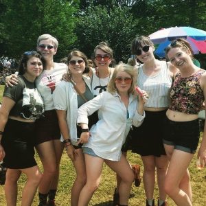 All of my girls at Shaky Knees Saturday afternoon for Real Estate