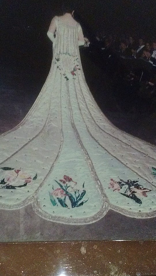 The train of Reese's beautiful gown